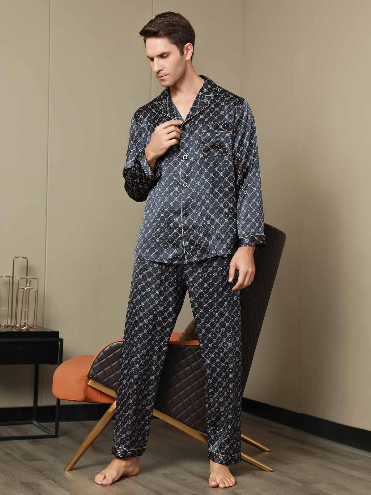 [Marin Kedja] SilkSilky-SE Rent Silke Mens Pajamas 007,