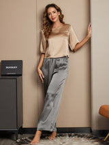[Multi] SilkSilky-SE Half Sleeve Round Neck Dam Pyjama 003