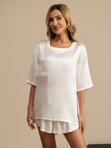 [Vit] SilkSilky-SE Short Sleeve Round Neck Dam Pyjama 003