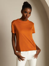 [Orange] SilkSilky-SE Short Sleeve Dam T-Shirt 004
