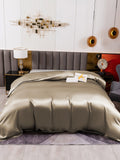 SilkSilky SE 19Momme Rent Silke Duvet Cover Kaki 002