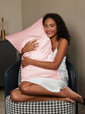 SilkSilky SE 30Momme Rent Silke Pillowcase Rosa 002