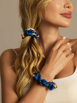 [Navy Drake] SilkSilky-SE Scrunchie 005