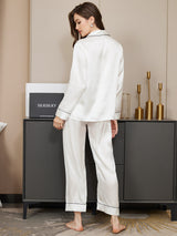 [Vit] SilkSilky-SE Long Sleeve Lapel Collar Dam Pyjama 002