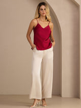 [Vin] SilkSilky-SE Spaghetti Strap V Neck Cami Toppar 006