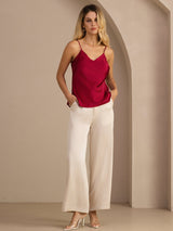 [Vin] SilkSilky-SE Spaghetti Strap V Neck Cami Toppar 006