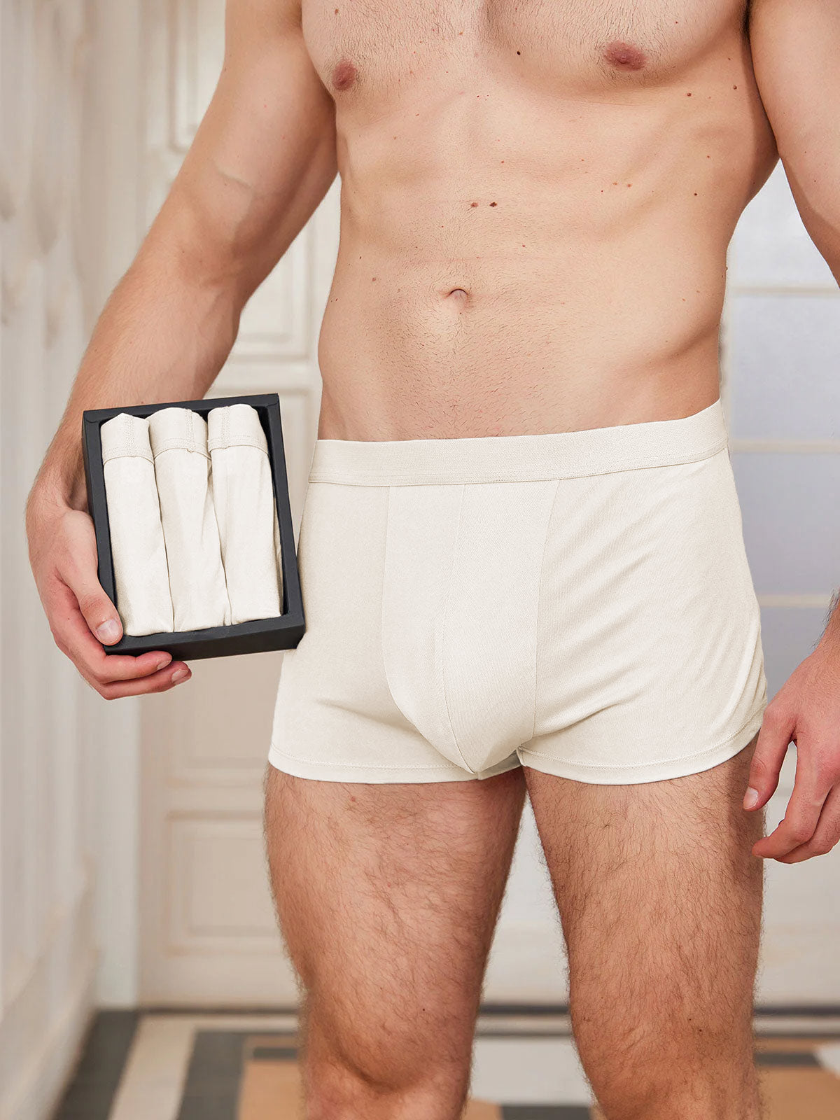 [Beige] SilkSilky-SE Rent Silke Mens Underwear 001