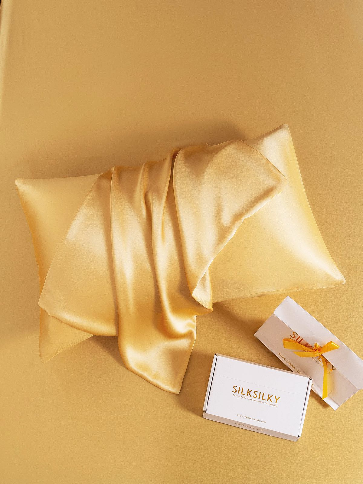 SilkSilky-SE 19Momme Rent Silke Pillowcase Champagne 004