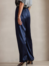 [Mörkblå] SilkSilky-SE 19Momme Silke Womens Pants 002,