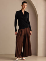 [Svart] SilkSilky-SE Long Sleeve Damblusar 006