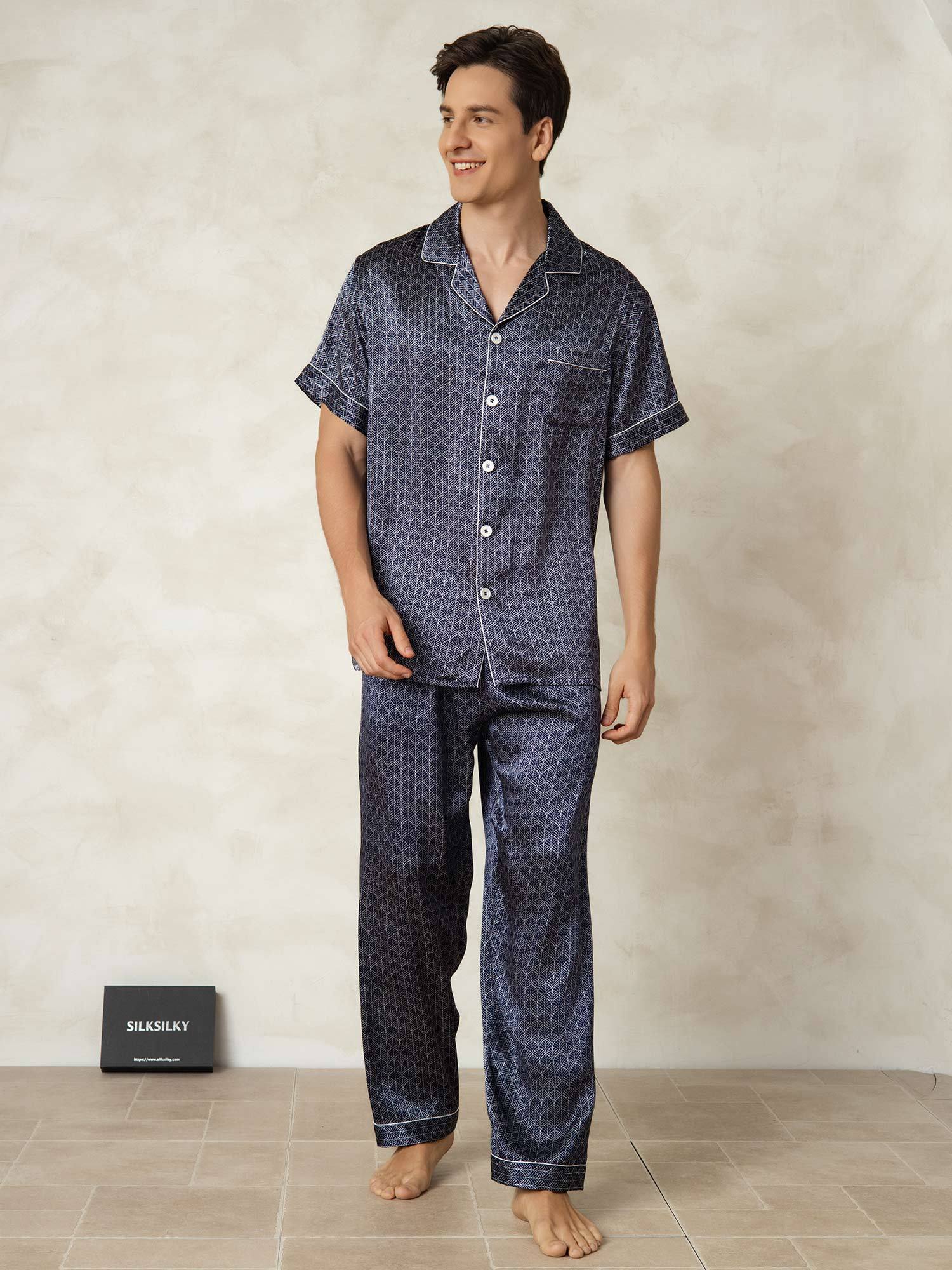 [MarinGinkgo] SilkSilky-SE Rent Silke Krage Herr Pyjama 005