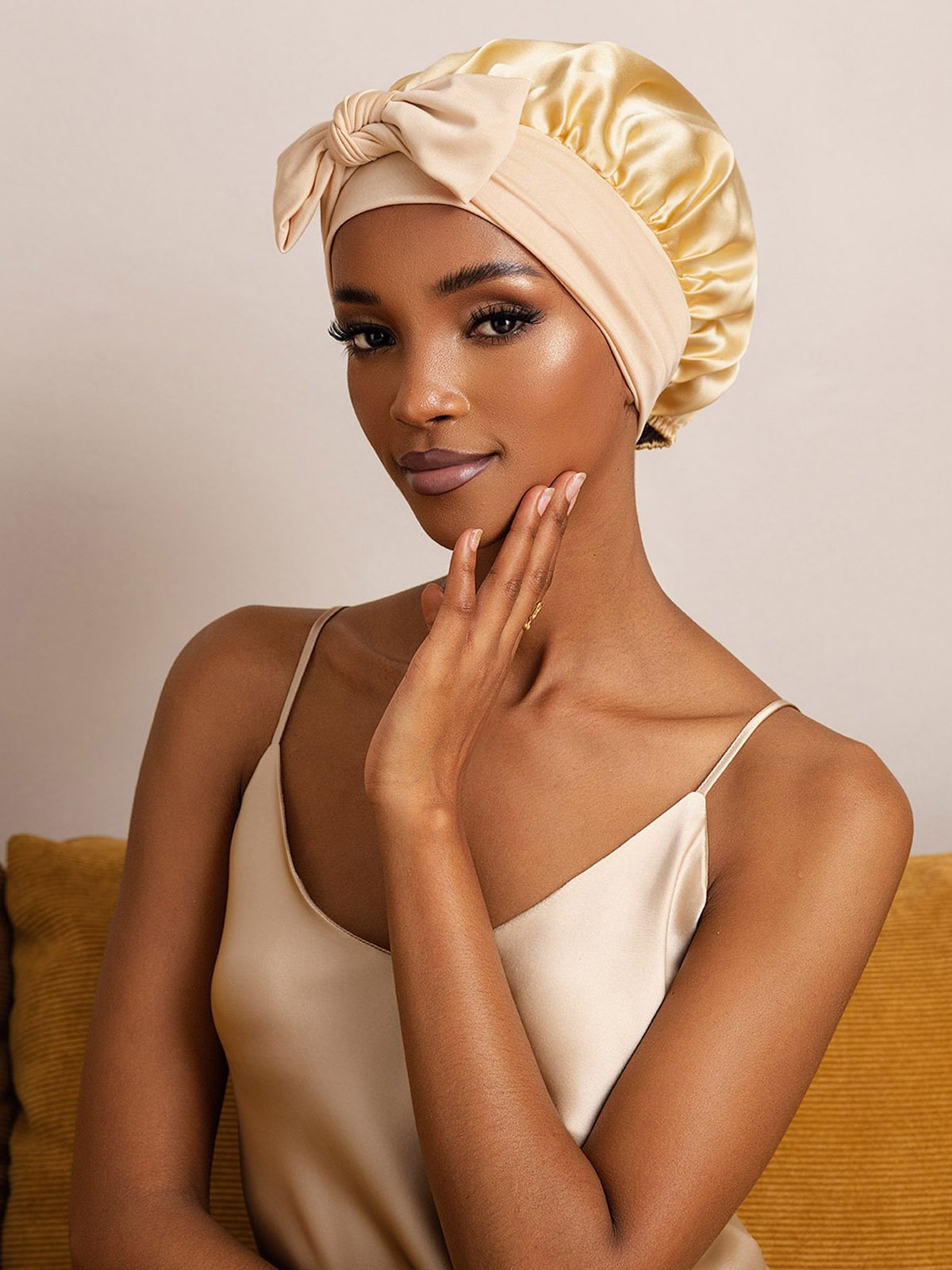 SilkSilky-SE Rent Silke Sleep Cap Champagne 004