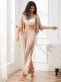 SilkSilky SE Rent Silke Hårärm Womens Pajamas Champagne 003