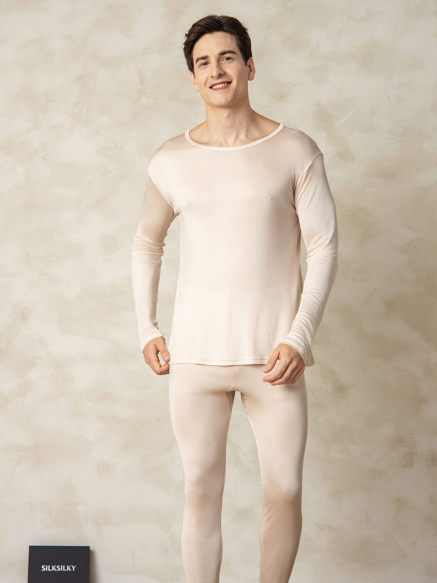 [Tan] SilkSilky-SE Silke Mens Pajamas 004