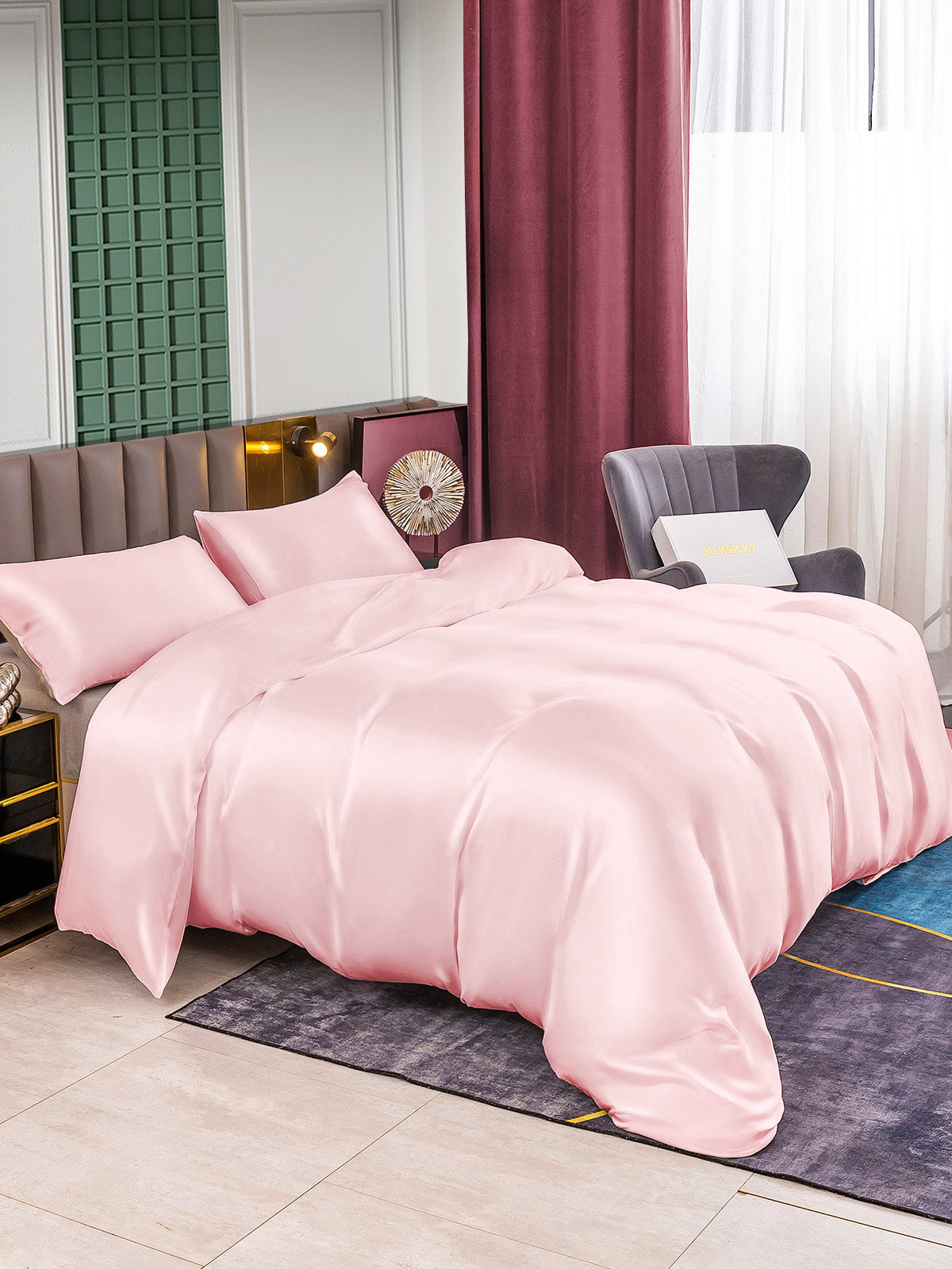 [Rosa] SilkSilky-SE 25Momme Rent Silke Bedding Set 004