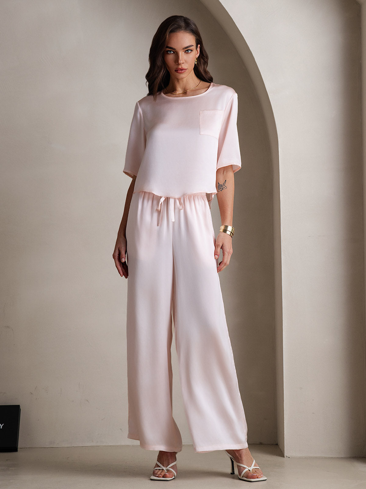 [Rosa] SilkSilky-SE Rent Silke Womens Pajamas 001,