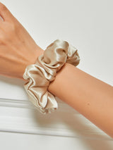 [Beige] SilkSilky-SE Scrunchie 004
