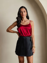 [Svart] SilkSilky-SE Rent Silke Skirt 004