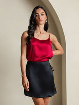 [Svart] SilkSilky-SE Rent Silke Skirt 005