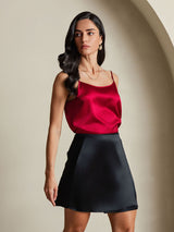 [Svart] SilkSilky-SE Rent Silke Skirt 006