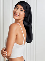 [Svart] SilkSilky-SE Rent Silke Sleep Cap 004