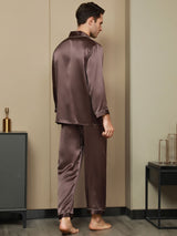 [Kaffe] SilkSilky-SE Long Sleeve Lapel Collar Herr Pyjama 003