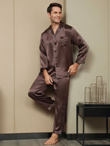 [Kaffe] SilkSilky-SE Long Sleeve Lapel Collar Herr Pyjama 004