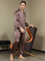 [Kaffe] SilkSilky-SE Long Sleeve Lapel Collar Herr Pyjama 005