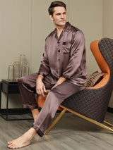 [Kaffe] SilkSilky-SE Long Sleeve Lapel Collar Herr Pyjama 006