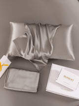 [Grå] SilkSilky-SE 30Momme Örngott 004