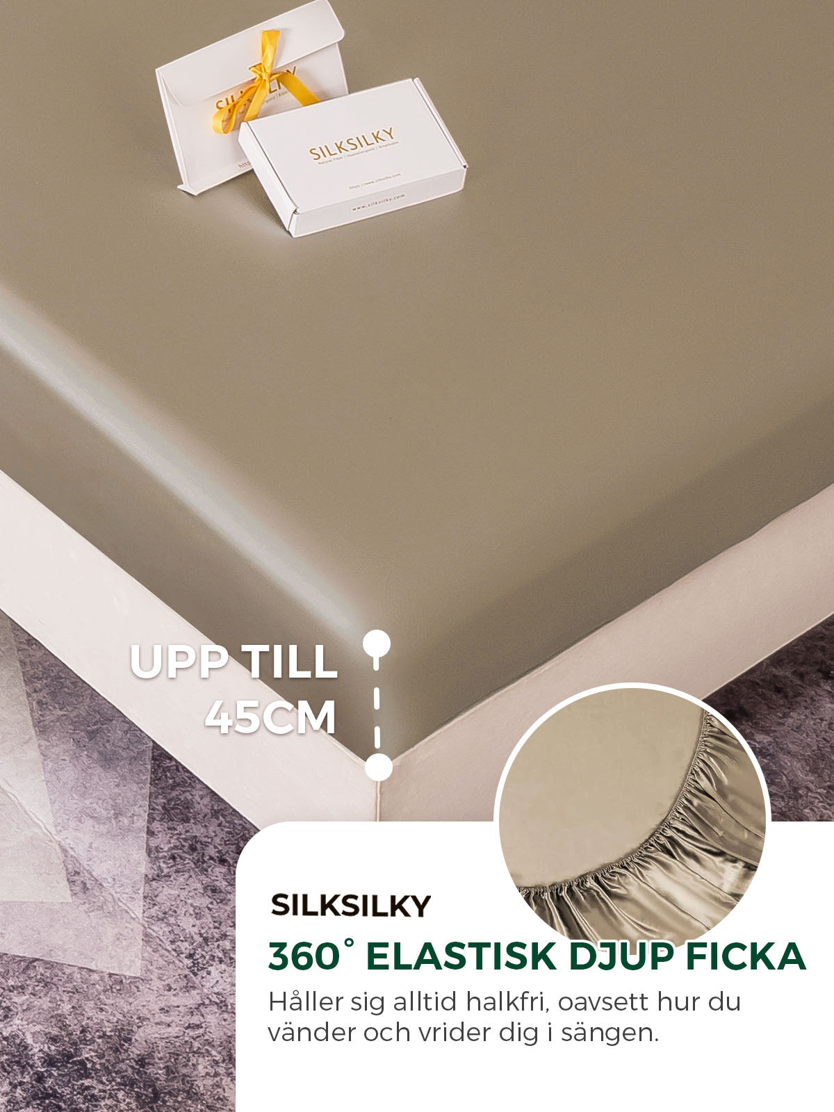19Momme Mullbärssilke Seamless Påslakan