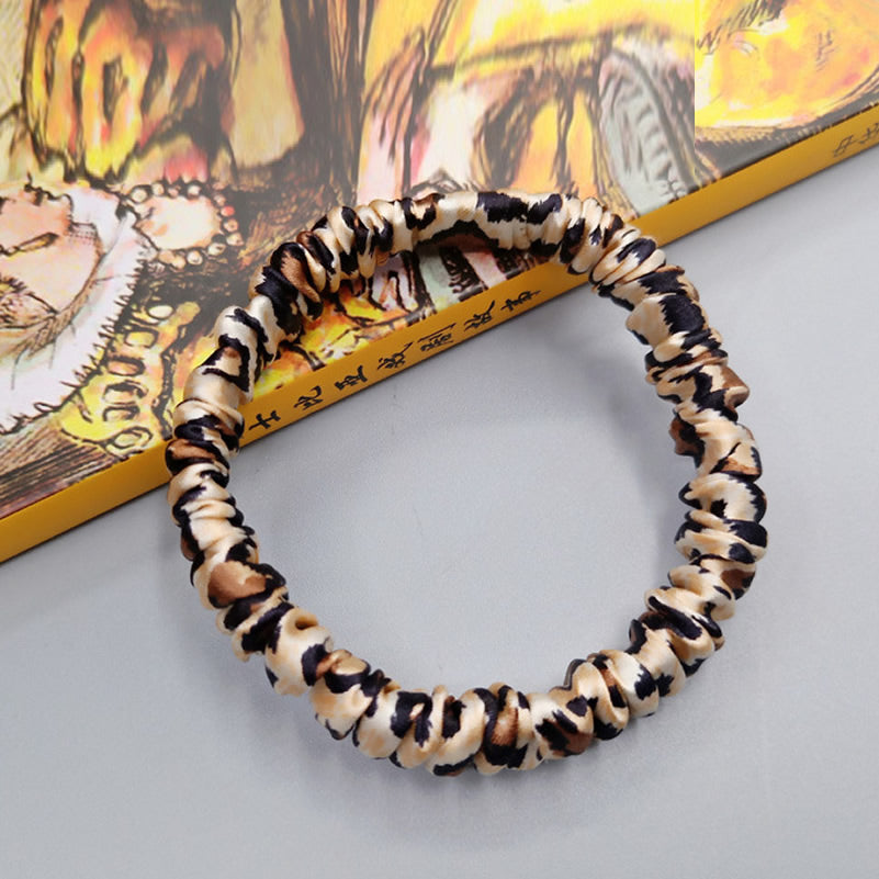 [Leopard] SilkSilky-UK Pure Silk Scrunchie 005