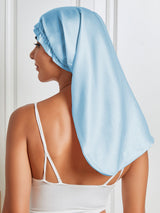 [Ljusblå] SilkSilky-SE Rent Silke Sleep Cap 006