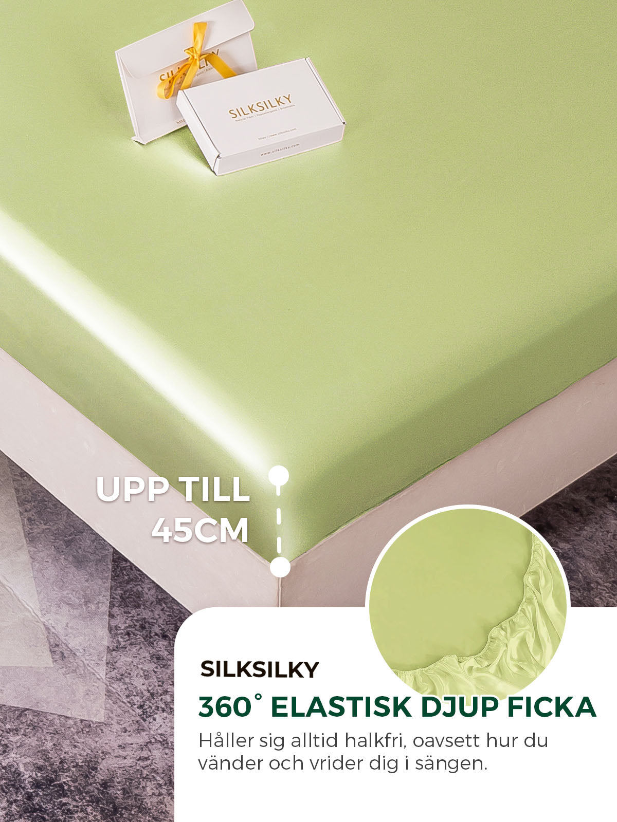 19Momme Mullbärssilke Seamless Påslakan
