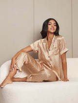 [Multi] SilkSilky-SE Kort Ärm Dam Pyjama 001