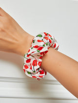 [Röd] SilkSilky-SE 19Momme Scrunchie 001