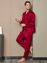 [Vin] SilkSilky-SE Long Sleeve Lapel Collar Herr Pyjama 002