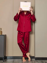 [Vin] SilkSilky-SE Long Sleeve Lapel Collar Herr Pyjama 003