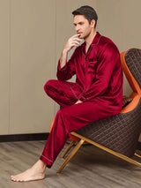 [Vin] SilkSilky-SE Long Sleeve Lapel Collar Herr Pyjama 005