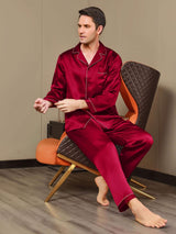 [Vin] SilkSilky-SE Long Sleeve Lapel Collar Herr Pyjama 007