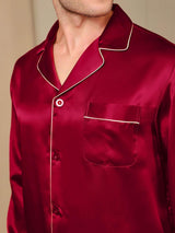 [Vin] SilkSilky-SE Long Sleeve Lapel Collar Herr Pyjama 009