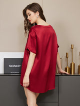 [Vin] SilkSilky-SE Short Sleeve Round Neck Dam Pyjama 002