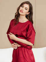 [Vin] SilkSilky-SE Short Sleeve Round Neck Dam Pyjama 003
