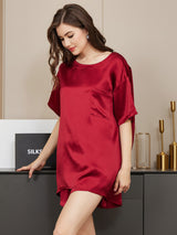 [Vin] SilkSilky-SE Short Sleeve Round Neck Dam Pyjama 004
