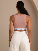 [Rosa] SilkSilky-SE Sleeveless Crew Neck Cami Toppar 002