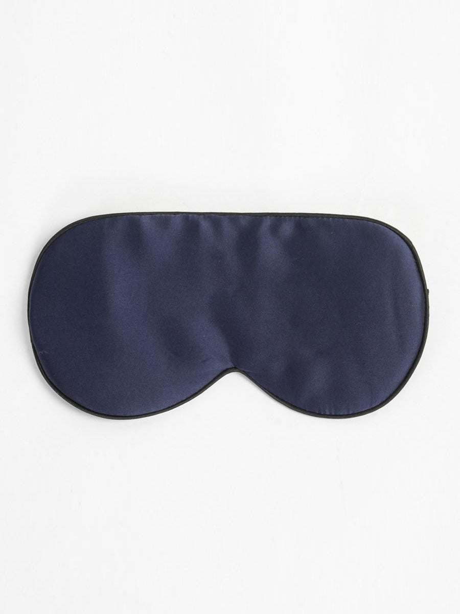 [Mörkblå] SilkSilky-SE 19Momme Rent Silke Eye Mask 006