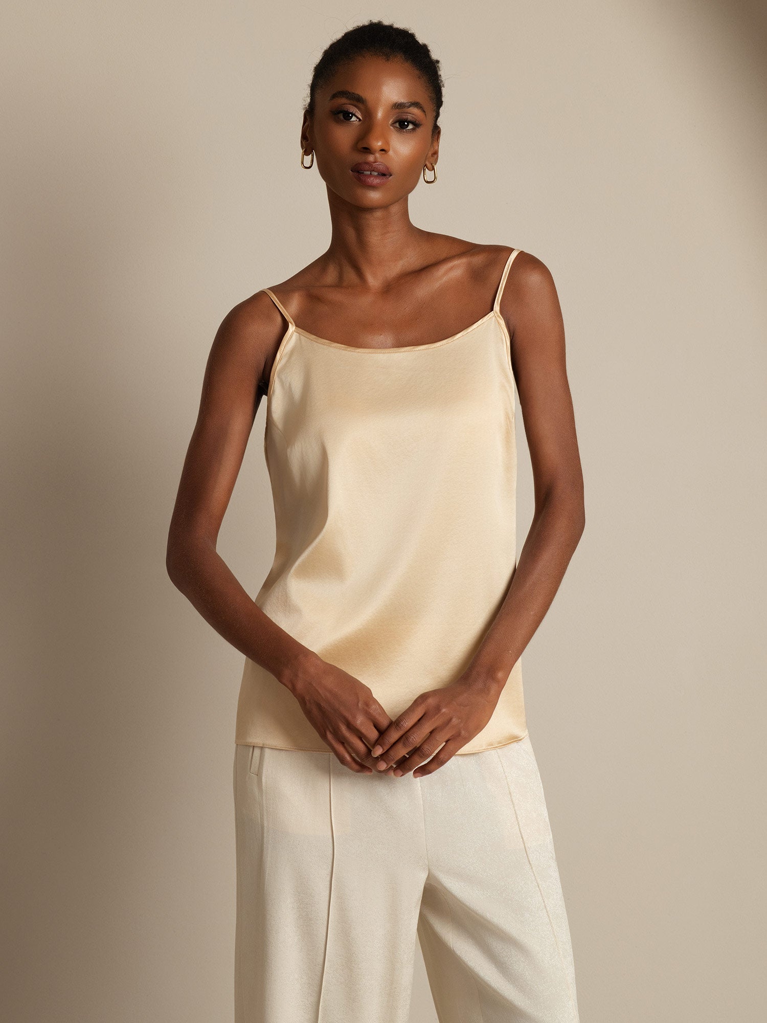 [Champagne] SilkSilky-SE 19Momme Silke Camisoles 004