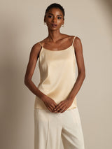 [Champagne] SilkSilky-SE Spaghetti Strap Cami Toppar 004