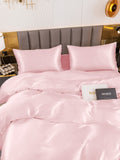 SilkSilky SE 19Momme Rent Silke Bedding Set Rosa 004