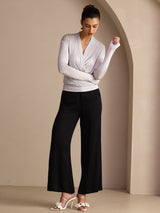 [Grå] SilkSilky-SE Long Sleeve Damblusar 006